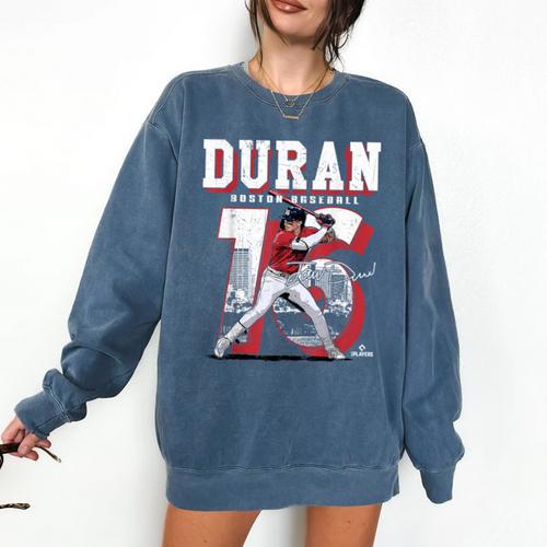 Jarren Duran Boston MLB Baseball Players MLBJDU201M Comfort Colors Sweatshirt - Sportilla