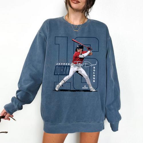 Jarren Duran Boston MLB Baseball Players MLBJDU202M Comfort Colors Sweatshirt - Sportilla