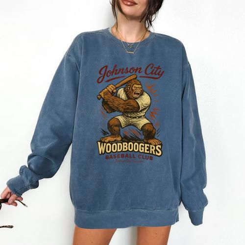 Johnson City Woodboogers Retro Baseball Club Comfort Colors Sweatshirt - Sportilla