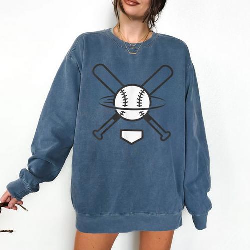 Minimalist Baseball Clean Sports Graphic Tee For Fan Players Comfort Colors Sweatshirt - Sportilla