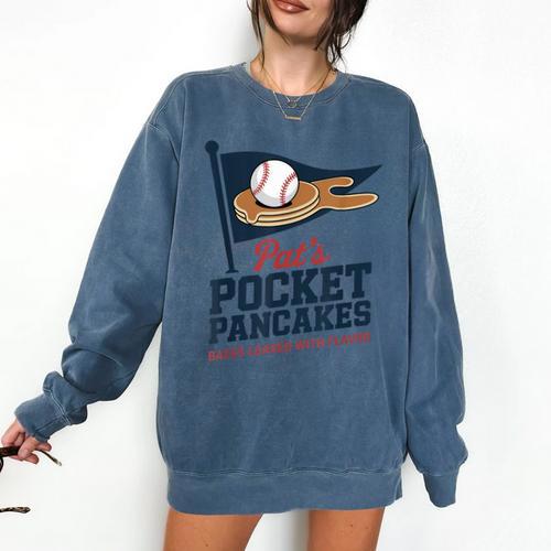 Pat's Pocket Pancakes Flag Baseball On Pancake Comfort Colors Sweatshirt - Sportilla