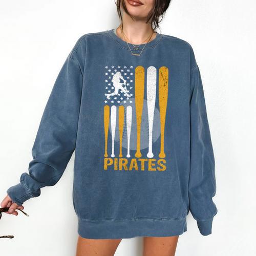Pirates Baseball Fan Apparel For Sports Enthusiasts Comfort Colors Sweatshirt - Sportilla
