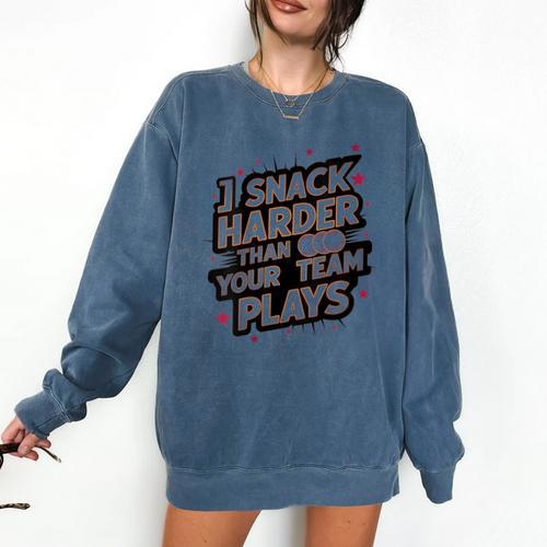 I Snack Harder Than Your Team Plays Baseball Mom Comfort Colors Sweatshirt - Sportilla