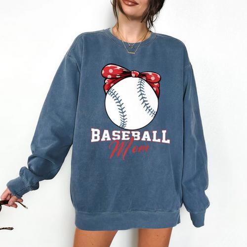 Softball Baseball Mom Floral Tee Mother's Day Premium Comfort Colors Sweatshirt - Sportilla