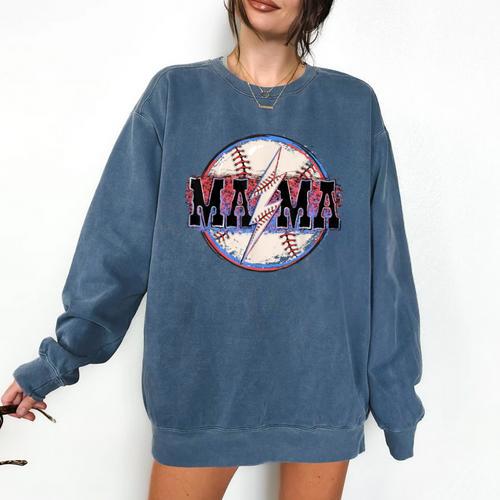 T Ball Mama Baseball Mama Baseball Mom Comfort Colors Sweatshirt - Sportilla