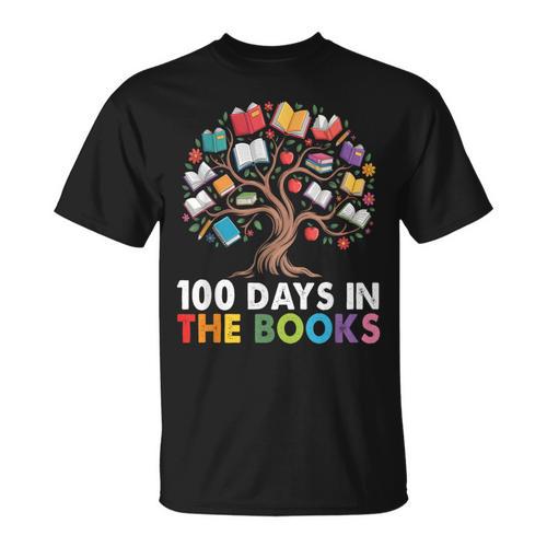 100 Days In The Books Reading Teachers Librarians School T-Shirt - Bookorys AU