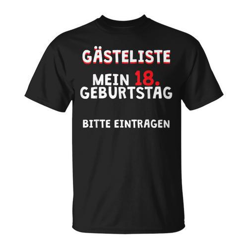 18th Birthday Guest List Guest Book Years T-Shirt T-Shirt - Bookorys DE