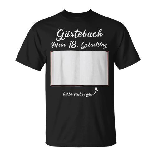 18th Birthday Guestbook Record Hie Party T-Shirt - Bookorys