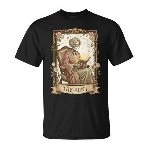 The Aunt Tarot Card Women Skeleton Aunty Book Lover T-Shirt - Bookorys AU