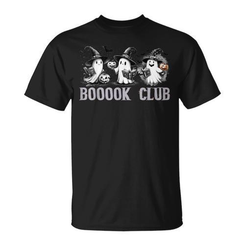 Boo Ghost Books Book Club Halloween Women School Teacher T-Shirt - Bookorys CA