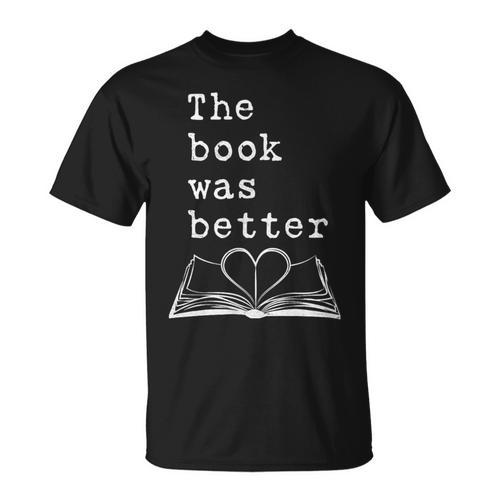 The Book Was Better Typewriter Style Book Lover T-Shirt T-Shirt - Bookorys