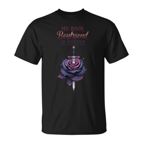 Book Boyfriend Forever Tee Romantasy Readers T-Shirt - Bookorys AU