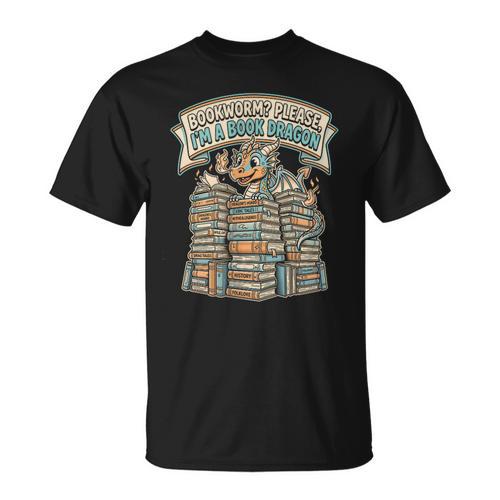 Book Dragon Bookworm Reader Retro T-Shirt - Bookorys UK