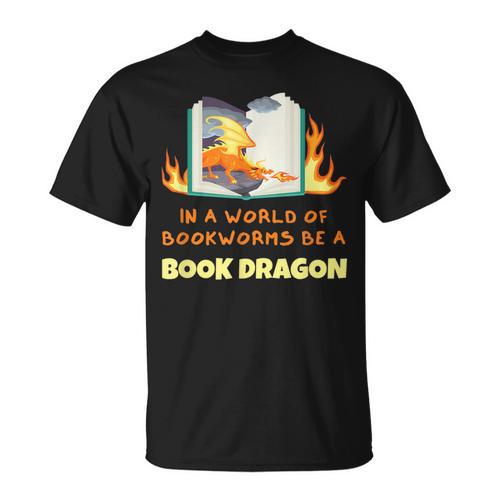 Book Dragon Librarian Book Lovers T-Shirt - Bookorys AU