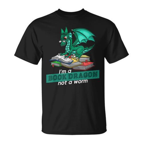 Im A Book Dragon Not A Worm Dragon T-Shirt - Bookorys UK