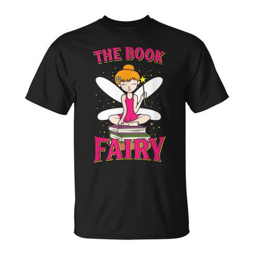 The Book Fairy Reading Teacher Librarian Men Women T-Shirt - Bookorys AU