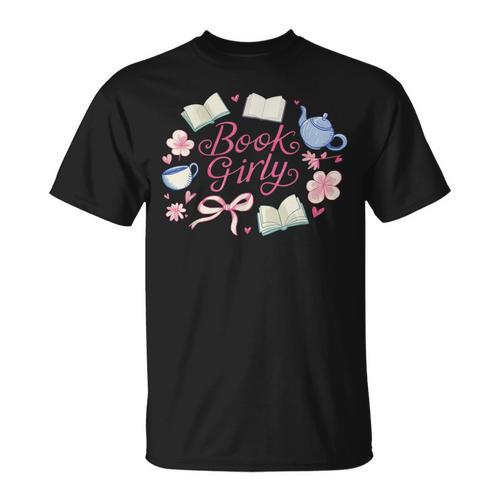 Book Girly Aesthetic For Coquette Book Lover And Reader T-Shirt - Bookorys