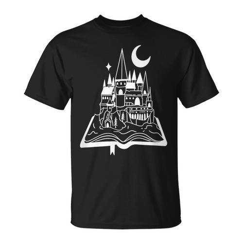 Book Lover Fantasy Fairy Tales Castle Christmas Reading Fan T-Shirt - Bookorys