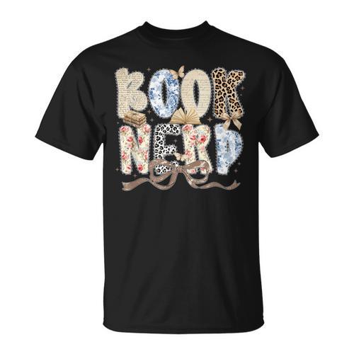 Book Nerd Coquette Bow Booktrovert Reading Lover Bookish T-Shirt - Bookorys AU