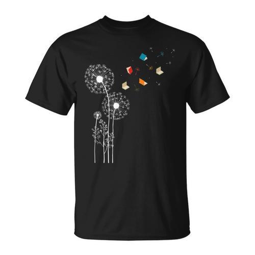 Book Nerd Dandelion Book Reading T-Shirt - Bookorys AU