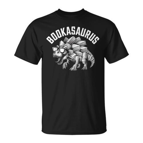 Book T-Rex Dino Bookworm Reading Book Dinosaur T-Shirt - Bookorys
