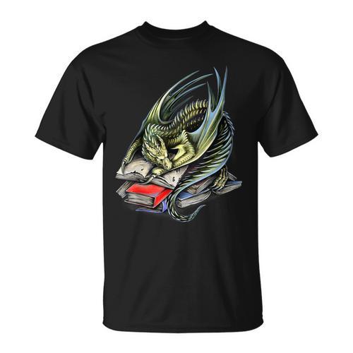 Book Wyrm Magical Dragon Book Worm Reading Tee T-Shirt T-Shirt - Bookorys UK