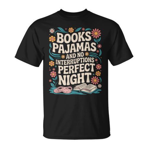 Books And Pajamas Book Lover Reading Reader T-Shirt - Bookorys DE
