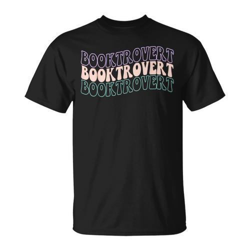 Booktrovert Groovy Read Books Avoid People & I Know Things T-Shirt - Bookorys AU