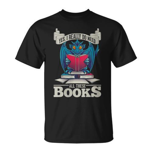 Bookworm Flying Mythical Creature Book Reading Dragon T-Shirt - Bookorys AU