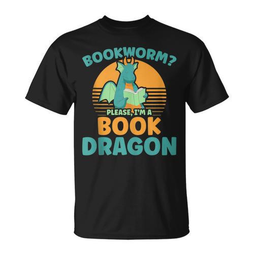 Bookworm Kids Dragon Lover Book Reader Fun T-Shirt - Bookorys UK