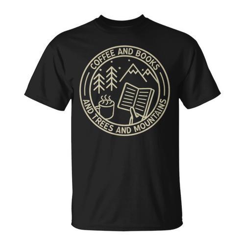 Coffee & Books & Trees & Mountains T-Shirt - Bookorys AU