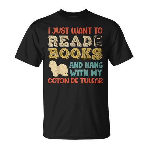 Coton De Tulear Mama Ich Will Nur Lesen Books Hanging Dog T-Shirt - Bookorys CA