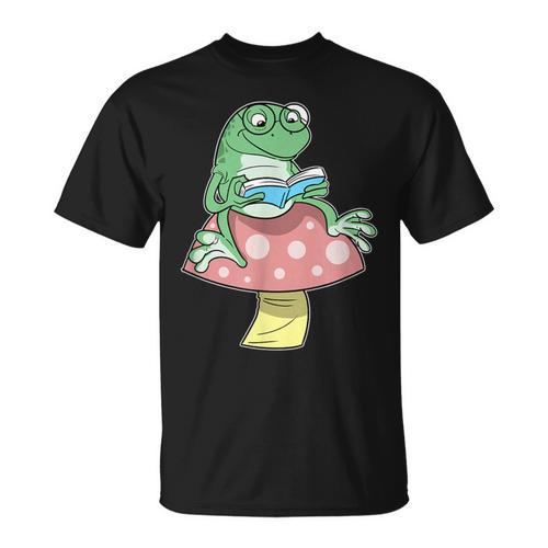 Cottagecore Aesthetic Book Frog Fairycore T-Shirt - Bookorys DE