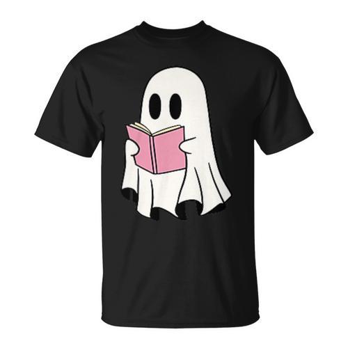 Cute Retro Reading Book Library Ghost Costume T-Shirt - Bookorys