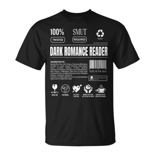 Dark Romance Reader Smut Label Bookish Smutty Book Merch T-Shirt - Bookorys