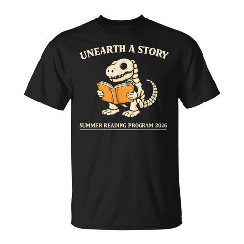 Dinosaur Books Readers Summer Reading 2026 Unearth a Story T-Shirt - Bookorys