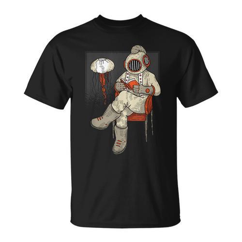 Diving Book Reading T-Shirt - Bookorys DE