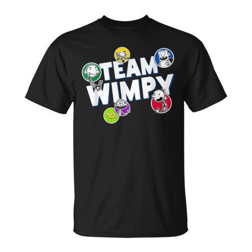 DOAWK Colorful Team Wimpy Sticker Collage Book Series T-Shirt - Bookorys DE