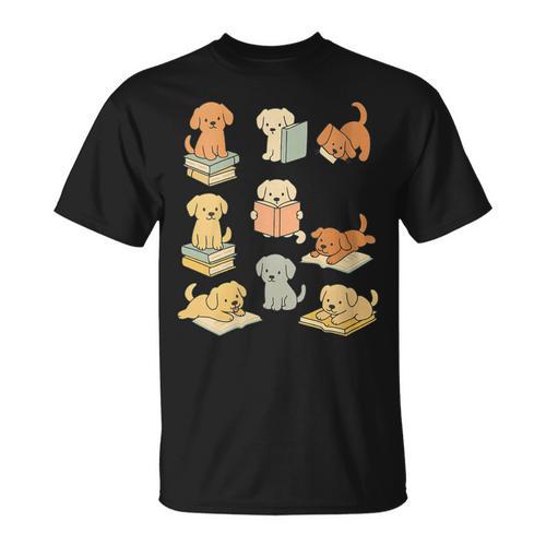 Dogs Reading Books Dog Lover T-Shirt - Bookorys DE