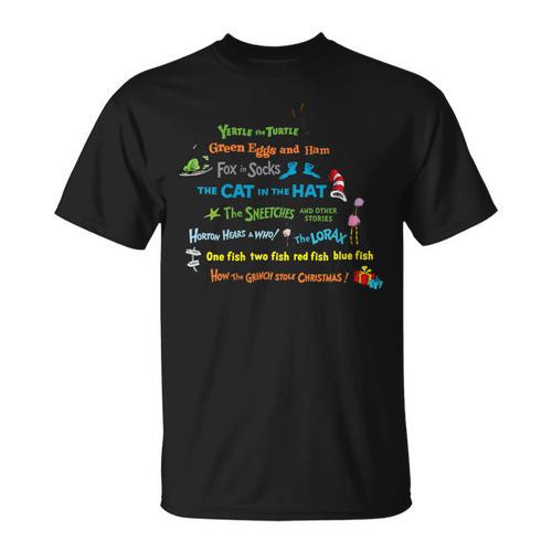 Dr Seuss Book Title T-Shirt - Bookorys DE