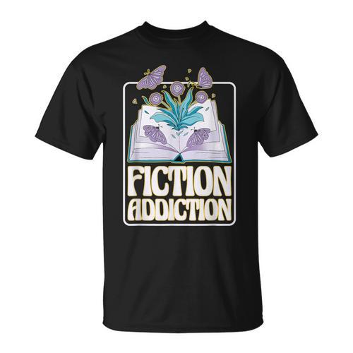 Fiction Addiction Book Reader And Booklover T-Shirt - Bookorys DE