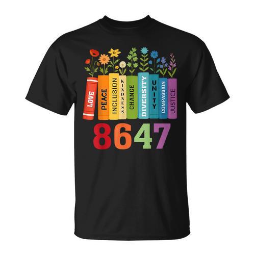 Floral Foxglove Daisy Tulip 8647 Books Lover Blooming Flower T-Shirt - Bookorys DE