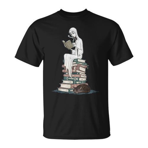 Gothic Librarian Halloween Books Tee For Teachers T-Shirt - Bookorys AU