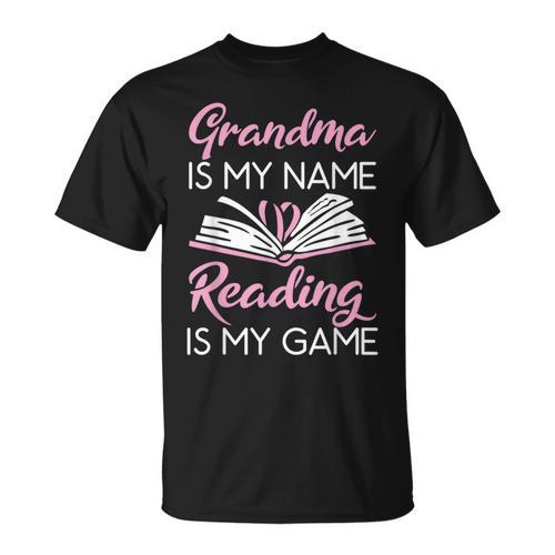 Grandma Is My Name Reading Is My Game Book Lover T-Shirt - Bookorys CA