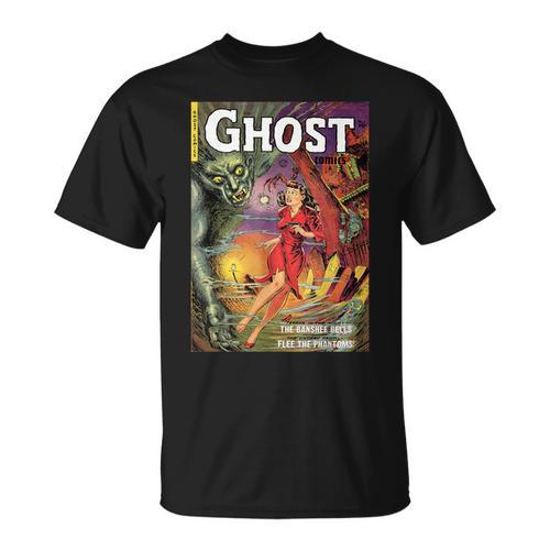 Halloween Horror Vintage Ghost Comic Book Retro Cartoon T-Shirt - Bookorys