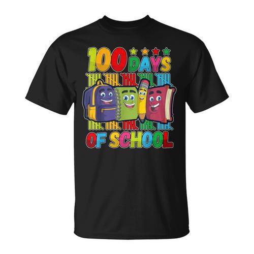 Happy 100 Day Of School Teacher Book 100 Days Of School T-Shirt - Bookorys