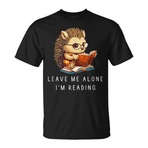 Hedgehog Book Lover Leave Me Alone I'm Reading Girls T-Shirt - Bookorys UK