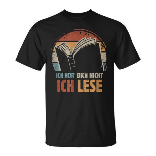 Ich HöR' Dich Nicht Ich Lese Reading Book Worm T-Shirt - Bookorys