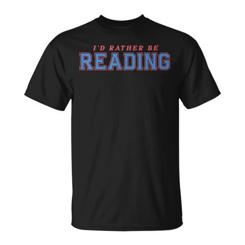 I'd Rather Be Reading Retro Bookish Book Lover T-Shirt - Bookorys AU