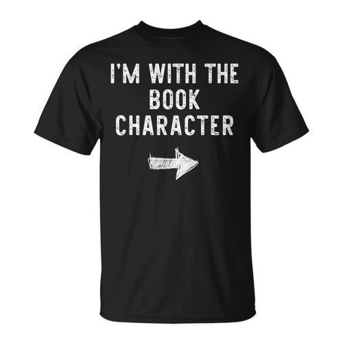 I’m With The Book Character Halloween Couple Costume T-Shirt - Bookorys DE